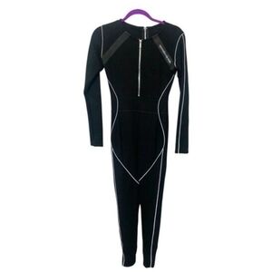 Maniere De Voir Contrast Piping Jumpsuit